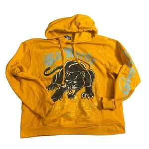 ED HARDY vintage design Hoodie Black Panther graphic Size XXL